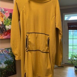 Melanzana Micro Grid Dress in Yellow